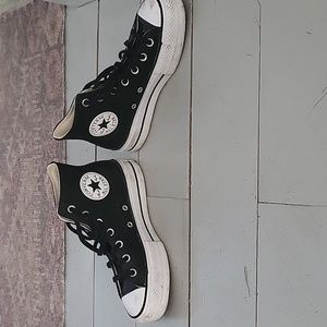 Platform Converse Black Leather